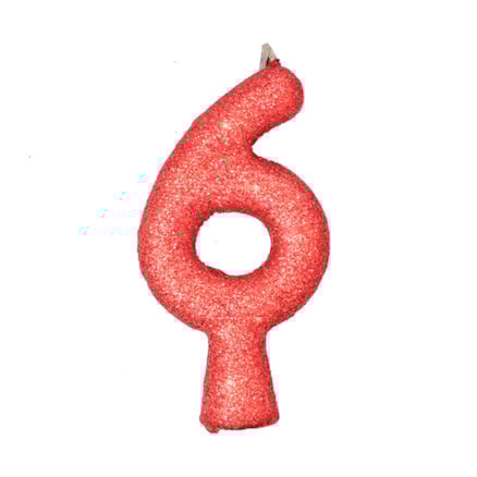 Vela Aniversário Festcolor Puro Glitter Rosé Gold Nº 6
