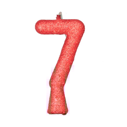 Vela Aniversário Festcolor Puro Glitter Rosé Gold Nº 7