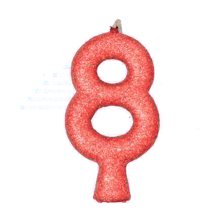Vela Aniversário Festcolor Puro Glitter Rosé Gold Nº 8