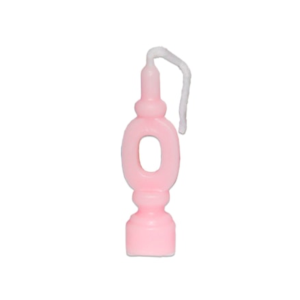 Vela De Aniversário Festcolor Tradicional Rosa Número 0