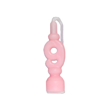 Vela De Aniversário Festcolor Tradicional Rosa Número 9