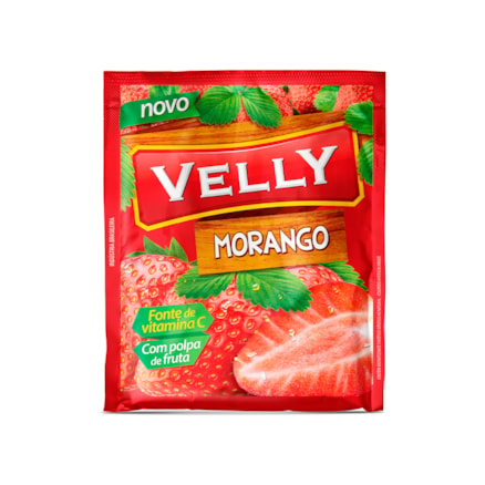 Velly Refresco Morango Super Saboroso Com 15 Und 1l