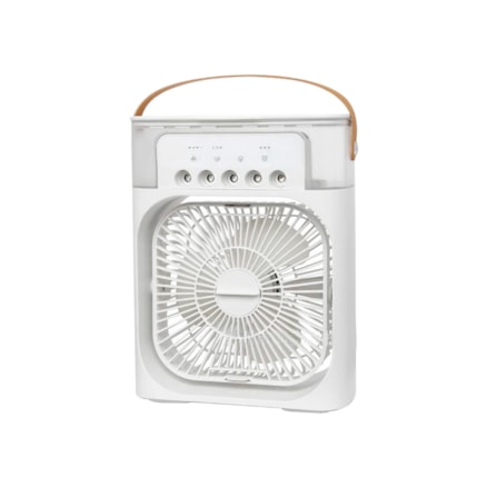 Ventilador com Pulverizador Umidificador e Aromatizador Mini Condicionador