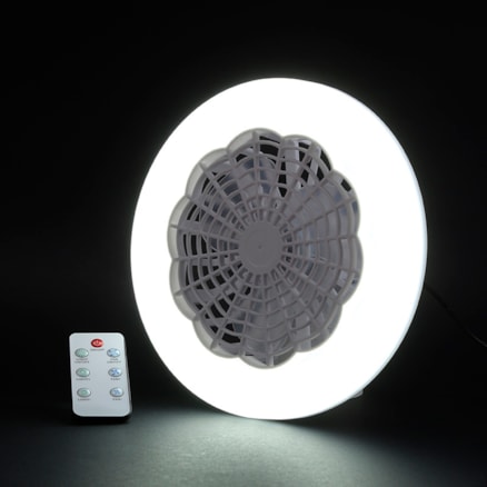 Ventilador De Teto 30w Com Luz Integrada E27 Com Controle Remoto  Luminária