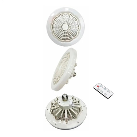 Ventilador De Teto 30w Com Luz Integrada E27 Com Controle Remoto  Luminária