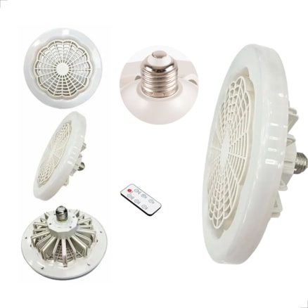 Ventilador De Teto 30w Com Luz Integrada E27 Com Controle Remoto  Luminária