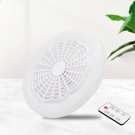 Ventilador De Teto 30w Com Luz Integrada E27 Com Controle Remoto  Luminária