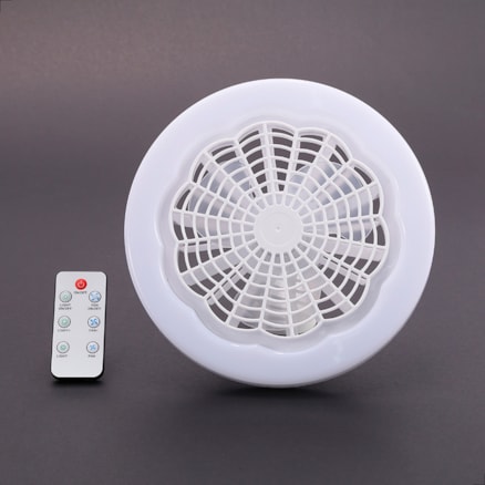 Ventilador De Teto 30w Com Luz Integrada E27 Com Controle Remoto  Luminária