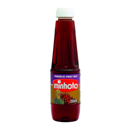 Vinagre Minhoto Tinto Condimento Uso Culinário 250ml