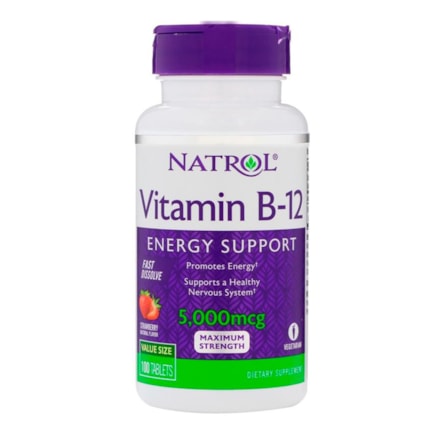 Vitamina B12 Fast Dissolve 100 Tbs 5,000mcg Mais Energia