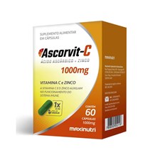Vitamina C 1000mg + Zinco Ascorvit-c Maxinutri 60 Cápsulas