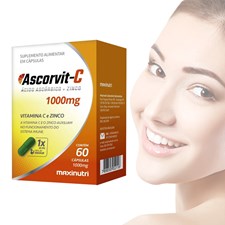 Vitamina C 1000mg + Zinco Ascorvit-c Maxinutri 60 Cápsulas