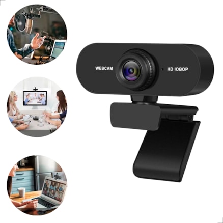 Webcam Full HD 1080p Câmera Usb 2.0 Alta Resolução Vídeo Aula Stream Lives